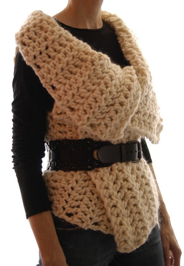 Instructions to make: Magnum Reversible Vest/Wrap (crochet) PDF Pattern