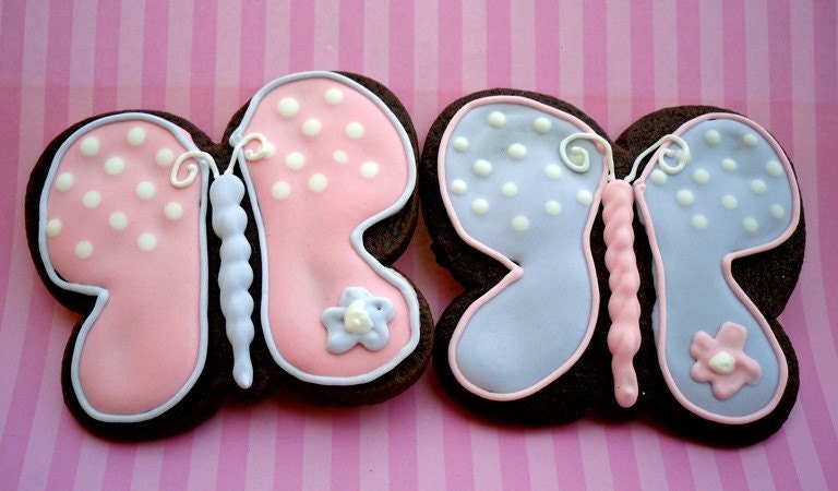 Butterfly Cookies Birthday Party - Baby Shower- Pink and Purple Il_170x135