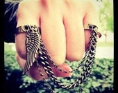 Guardian Angel - double finger chain ring