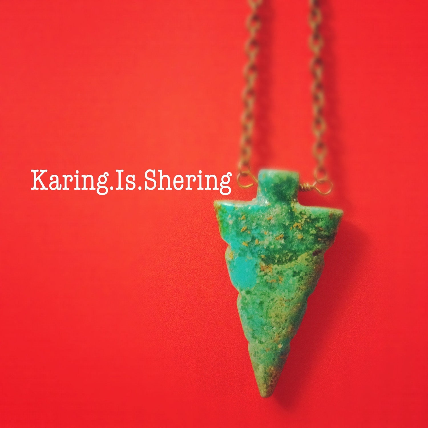 Spear - Turquoise Arrowhead Necklace