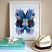 IKAT USA Butterfly Print A3