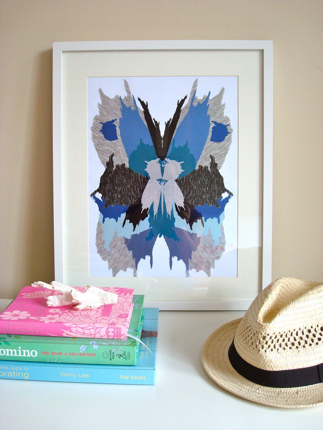 IKAT USA Butterfly Print A3