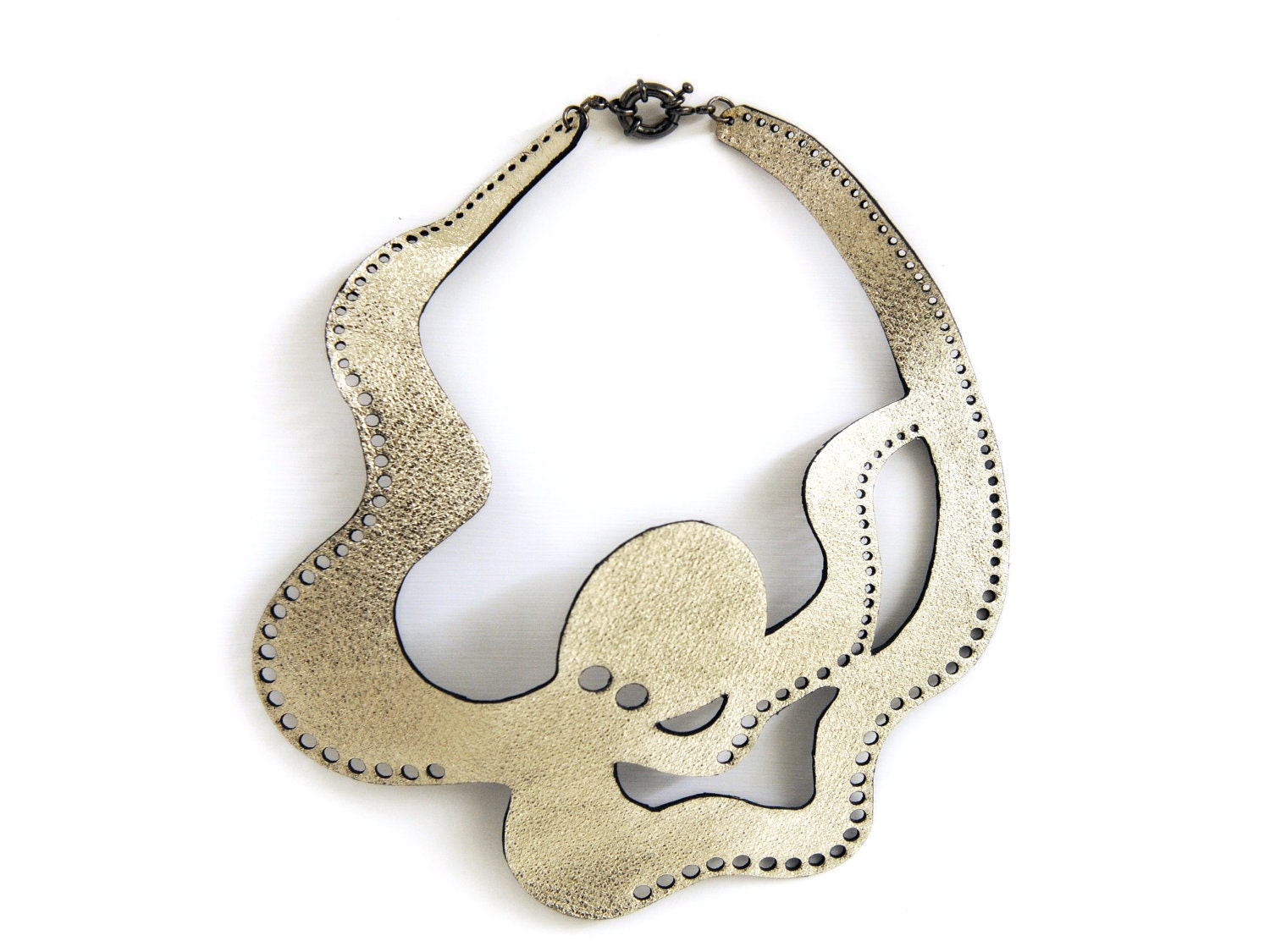 Polipo bib necklace - platinum