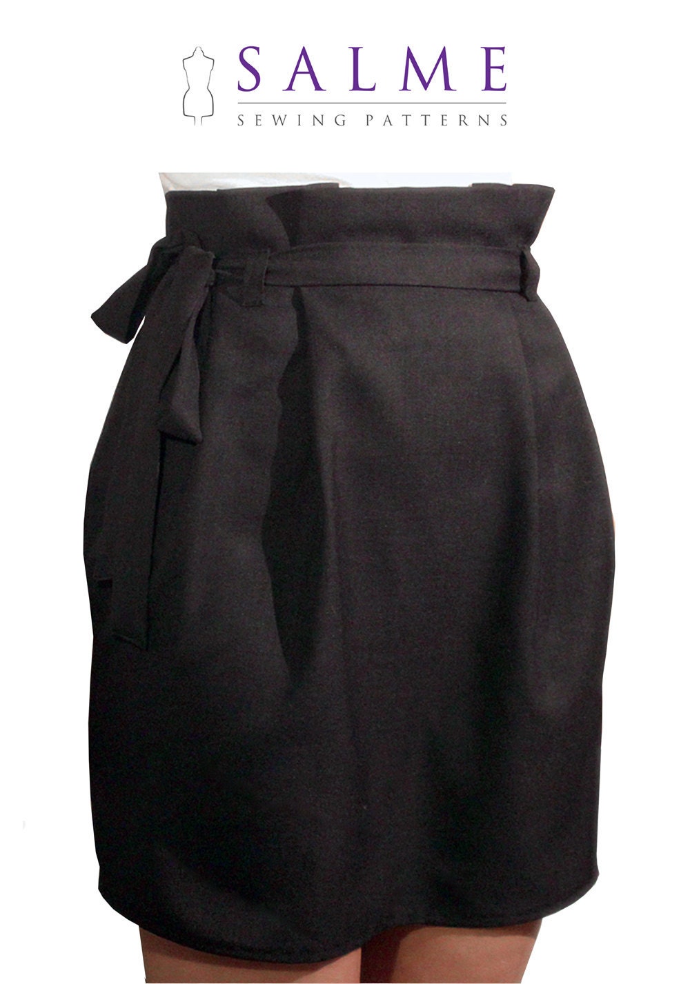 PDF Sewing pattern - Paper bag waist skirt
