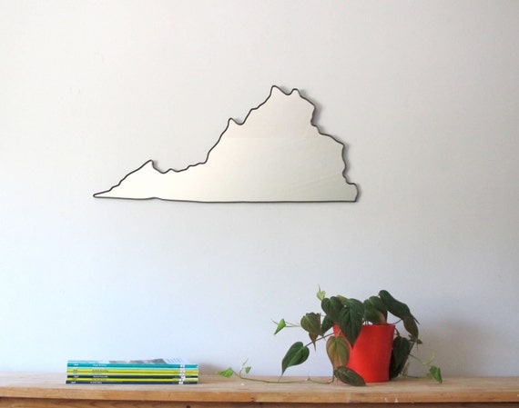 SALE / / / Virginia Mirror Large / Wall Mirror State Outline Silhouette
