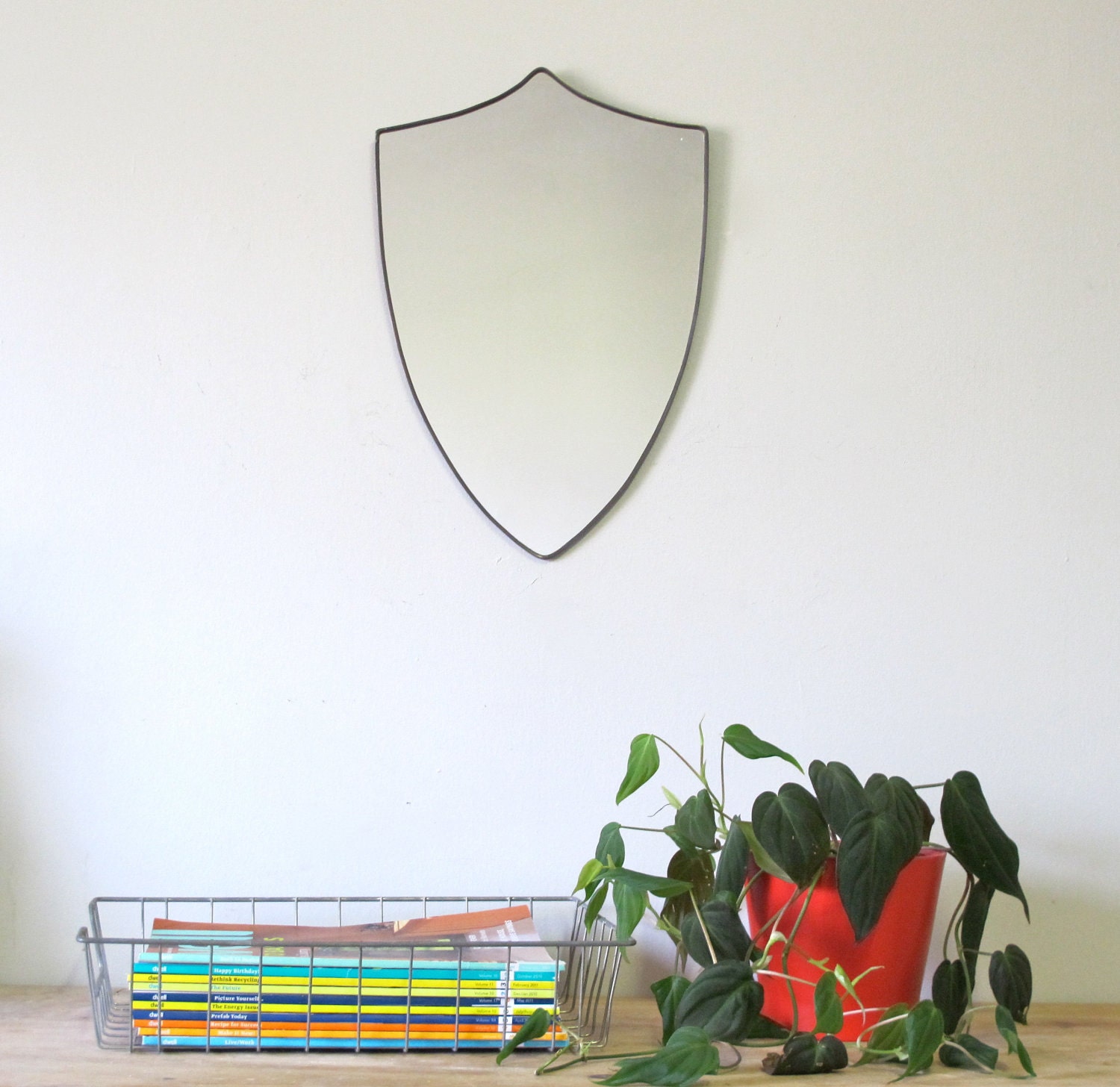 Shield Mirror Crest Mirror Handmade Mirror Wall Mirror