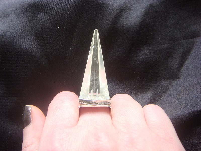 Gothic Crystal Spike Ring