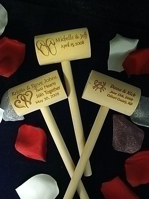 Crab Mallets -- Custom Laser Engraved (Set of 75)