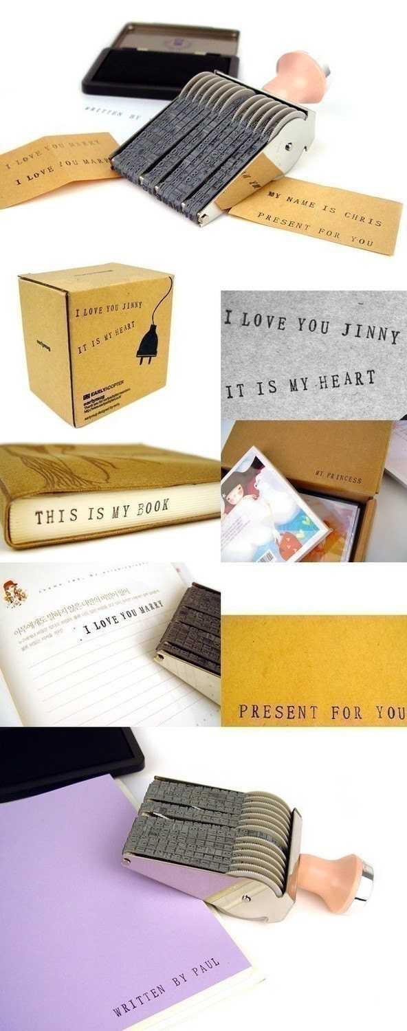 Perfect Alphabet Rolling Rubber Stamp