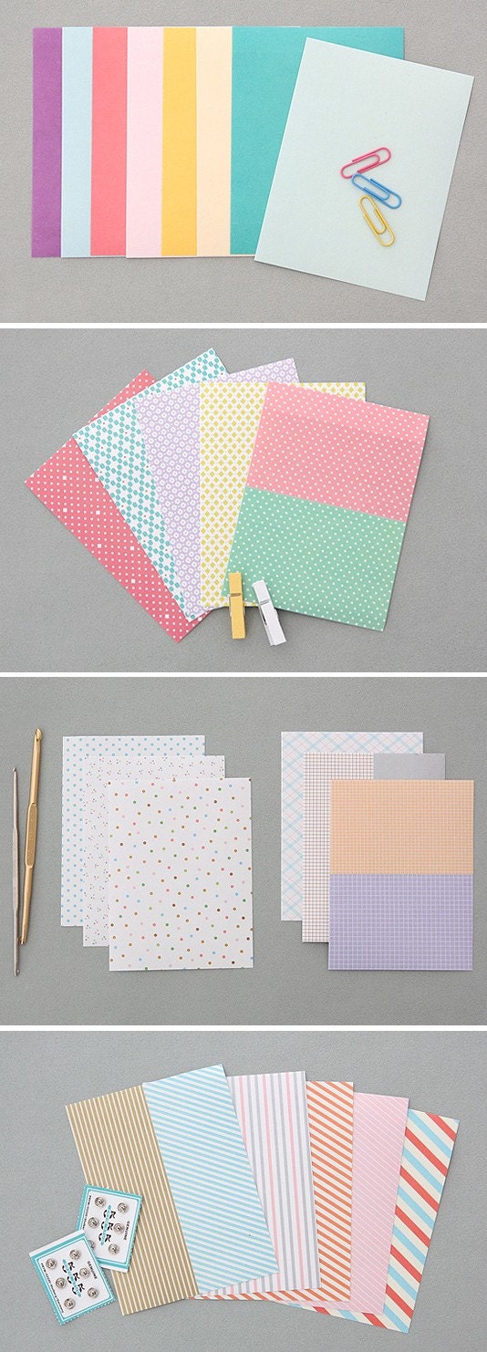 Lovely Pattern Masking Tape Sticker Set (24 sheets, pvc pocket)
