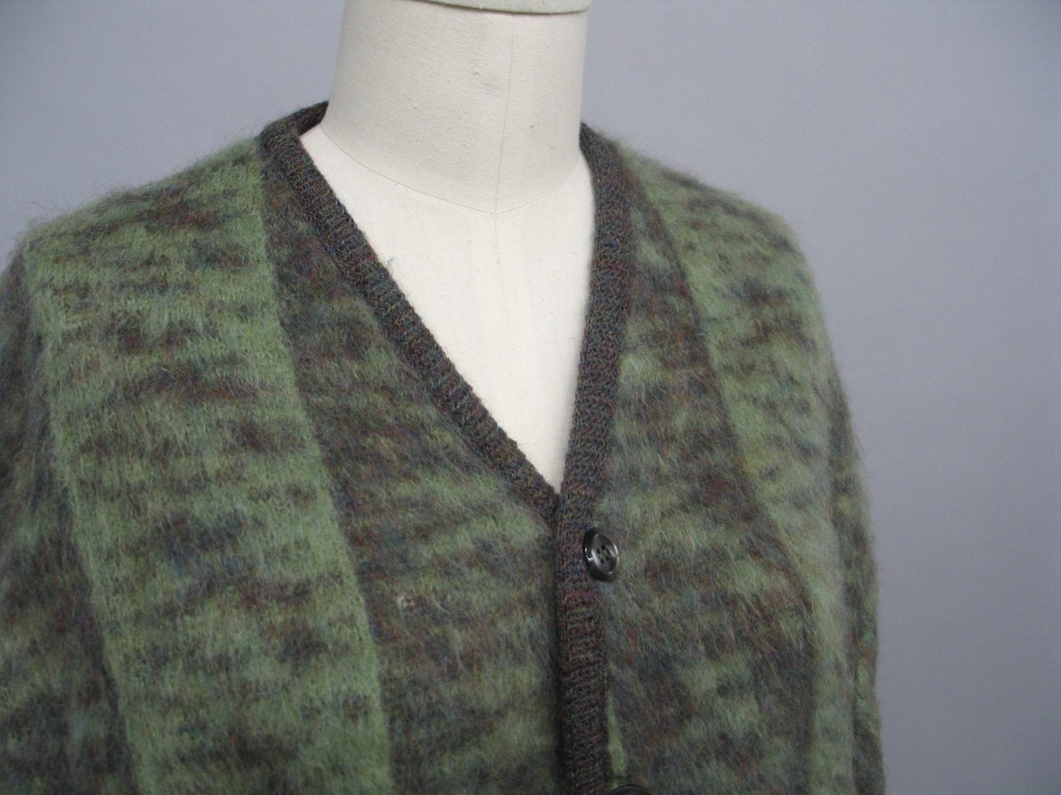 vintage Sweater 1950s Cardigan Mohair and Wool