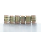 Textured PAPER TAPE Set of 6 on wooden spools 3 FT per spool