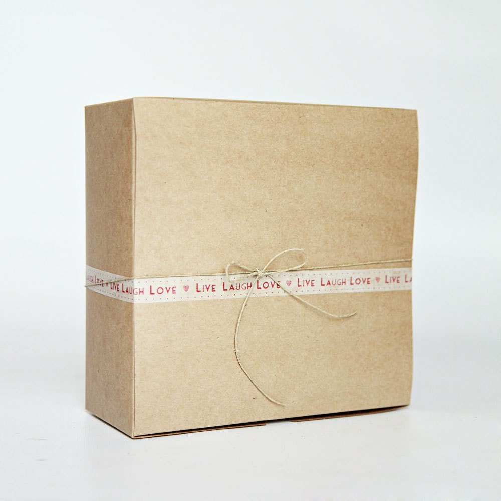 8 x 8 x 3.5 inch Kraft Gift Boxes- 1 Sample Box