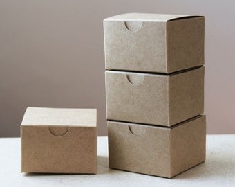 Kraft Natural Gift Box 3x3x2  Lot of 25