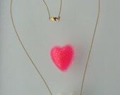 resin heart necklace