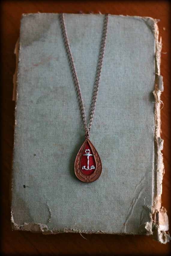 RESERVED Ahoy to Style- Limited Edition hand embroidered necklace