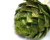 unique collectible Christmas ornament in green and gold