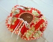 Insulated Food Tote Casserole Carrier pretty bright red floral with dots
