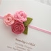 Felt Flower Headband in Blush Pink and Rose - Baby Headbands to Adult