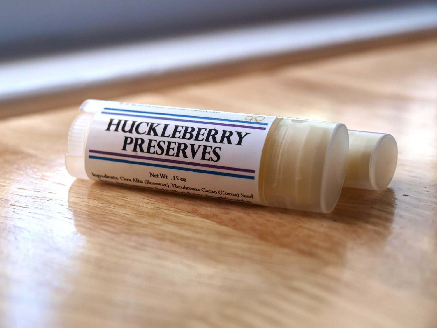 Huckleberry Preserves Lip Balm, oval tube lip balm, huckleberry lip balm, berry lip balm, fruit lip balm, natural lip balm