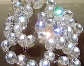 30% Lead Crystal Garland - 1 yard - Gold or Silver Connectors