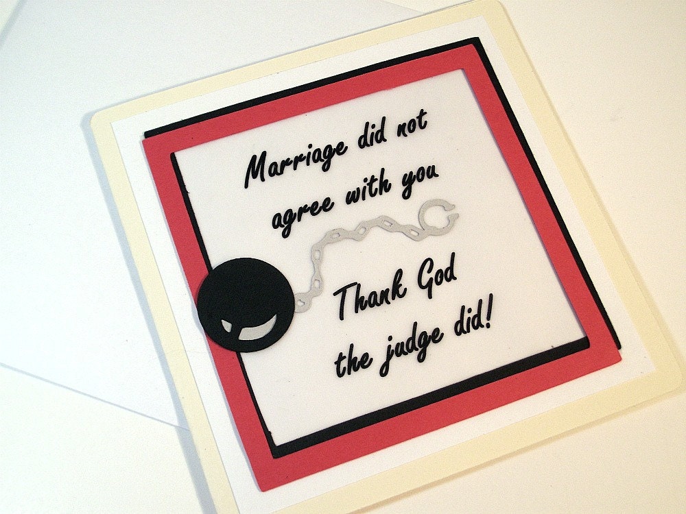 Buy funny e greeting cards - Funny Divorce Greeting Card Humorous