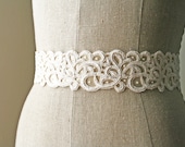 Lace Bridal Sash, Wedding Belt