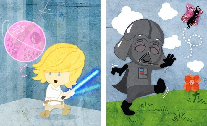 Baby Star Wars wall art - Set of eight 8x10 prints