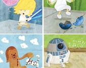 Baby Star Wars wall art - Set of six 5x7 prints