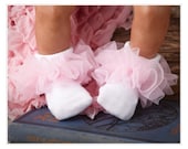 Seamless White - Super Darling Ruffle socks - White socks - You Choose Ruffle color