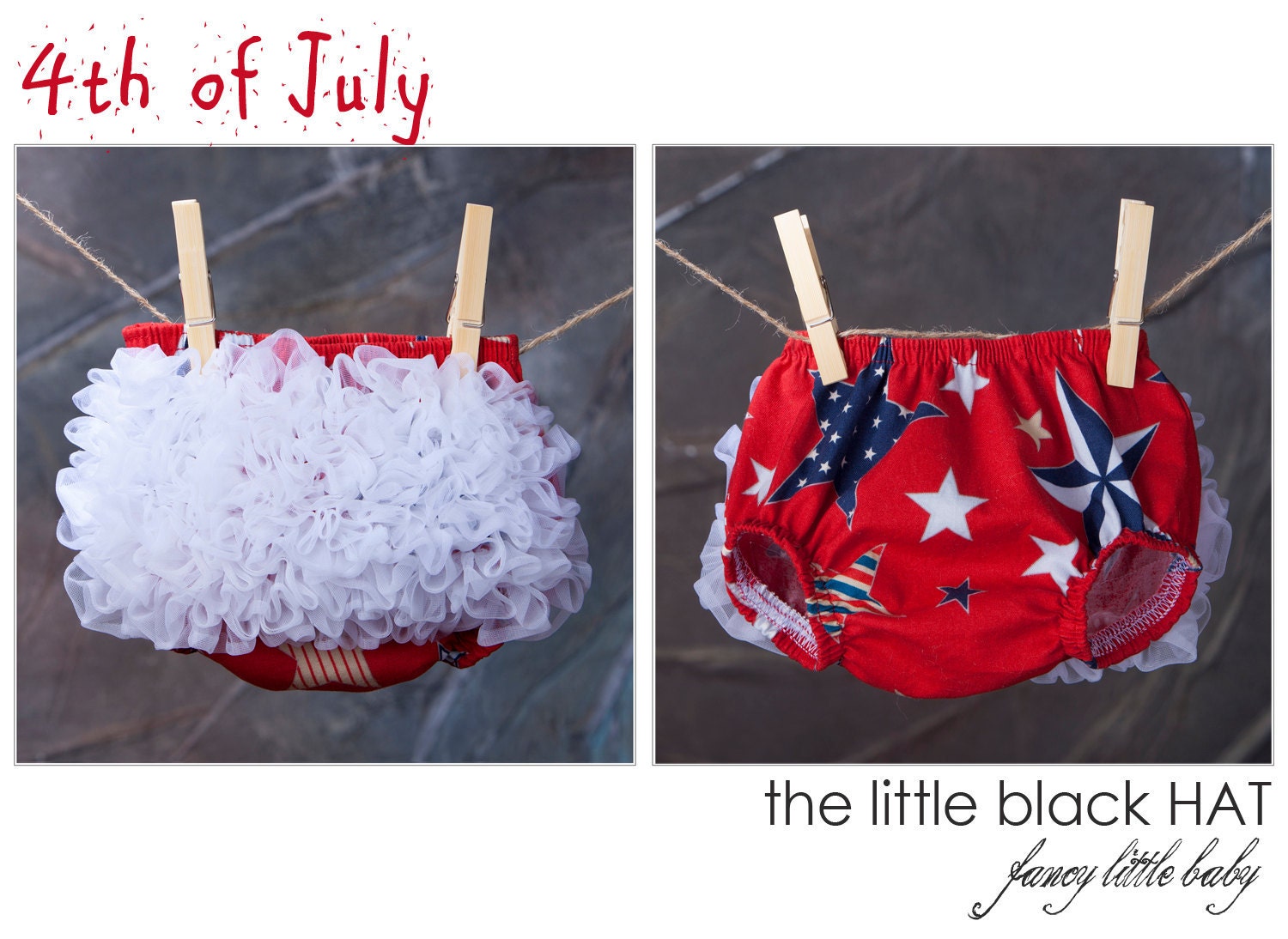 Stars and Stripes - 4th of July Diaper Cover - Ruffle Bloomer - Ruffle Bum - Ruffle Butt