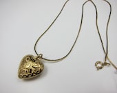 Vintage Engraved Heart Necklace