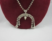 Art Deco Necklace Rhinestones Vintage