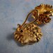 Gold Topaz Rhinestone Earrings BSK Vintage