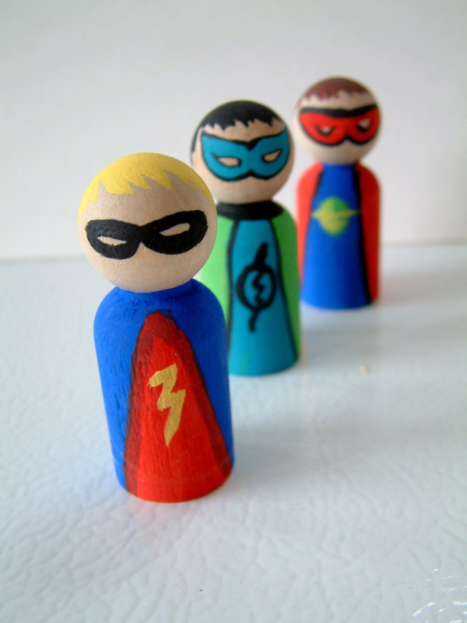 Set Of Super Heroes - Wooden Dolls