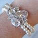 Swarovski Rhinestone and Pearl Bracelet, Wedding Bracelet, Crystal and Pearl Bridal Jewelry - ANDROMEDA