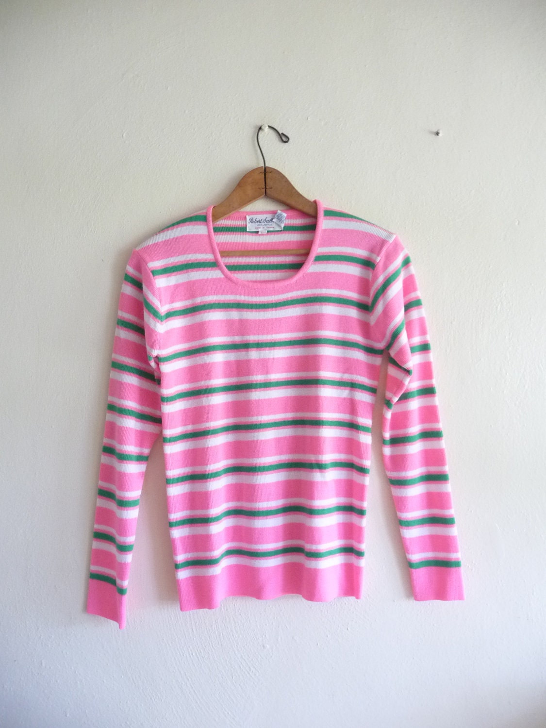 pink striped spring sweater