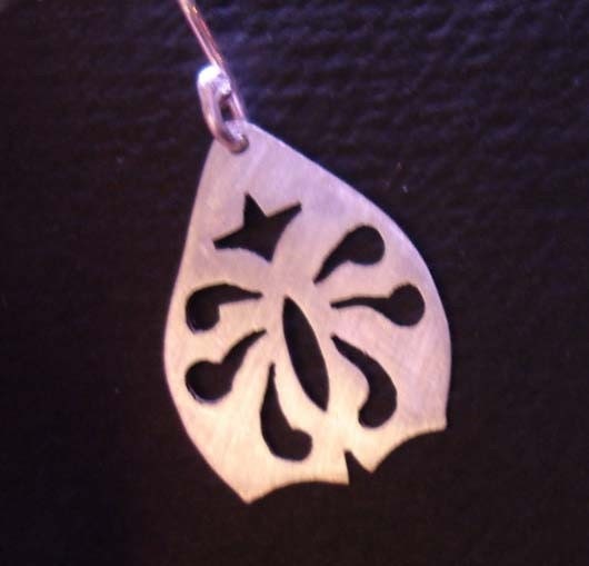Hand Pierced Sterling Silver Scroll Earrings