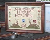 Great Grandma Johanne's Birth Sampler