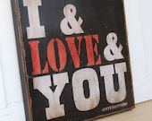 Avett Brothers-I and Love and You- Print mounted on Tin.  20x 20 inches.