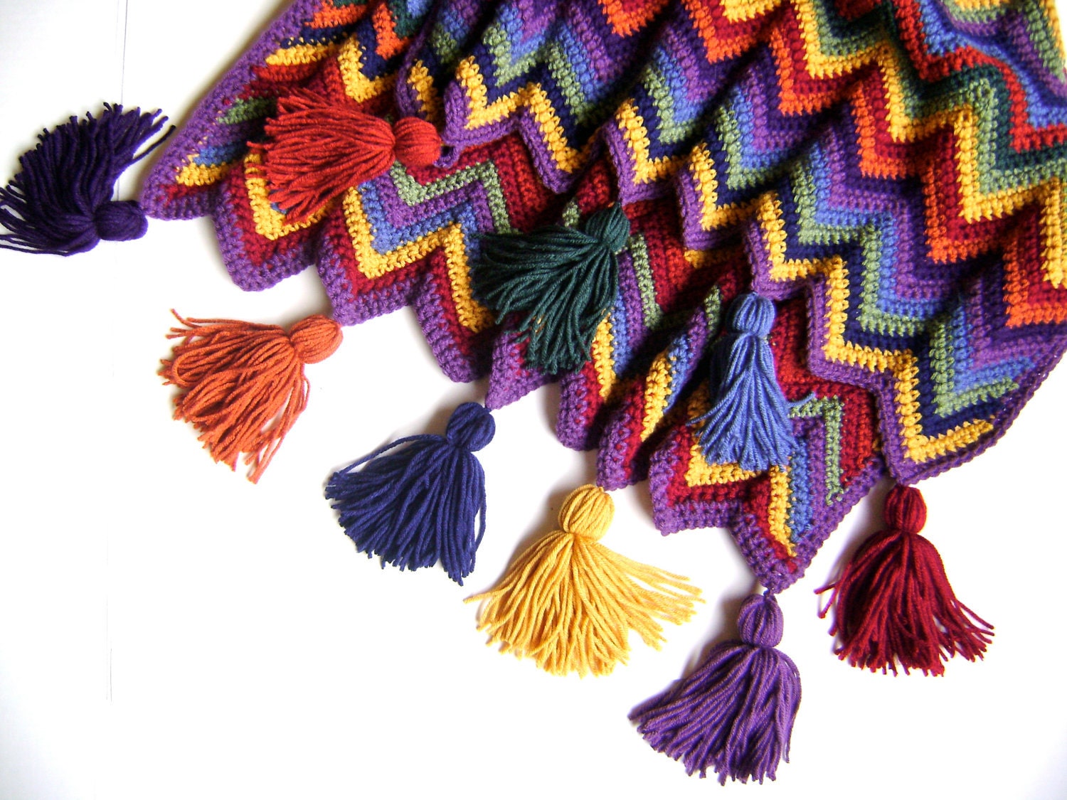Missoni Inspired Chevron Ripple Baby Blanket Pattern - Advanced Beginner Crochet Pattern INSTANT DOWNLOAD