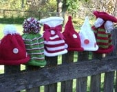 Christmas Hats Collection Pattern - Knit All 6 Patterns - Sizes for Newborn to Kids to Teens INSTANT DOWNLOAD
