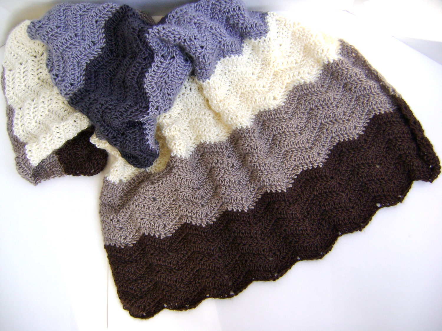 Crochet Baby Blanket Pattern for Earth & Thunder - Easy for the Advanced Beginner INSTANT DOWNLOAD