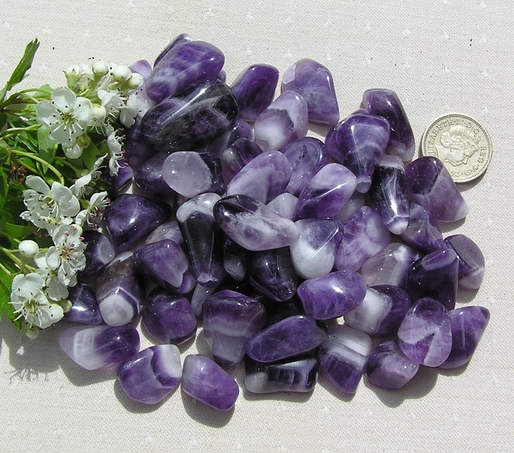 10 Amethyst (Brazilian) Crystal Tumblestones