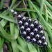 Hematite Gemstone Beaded Woven Leaf Pendant - Special Offer Price