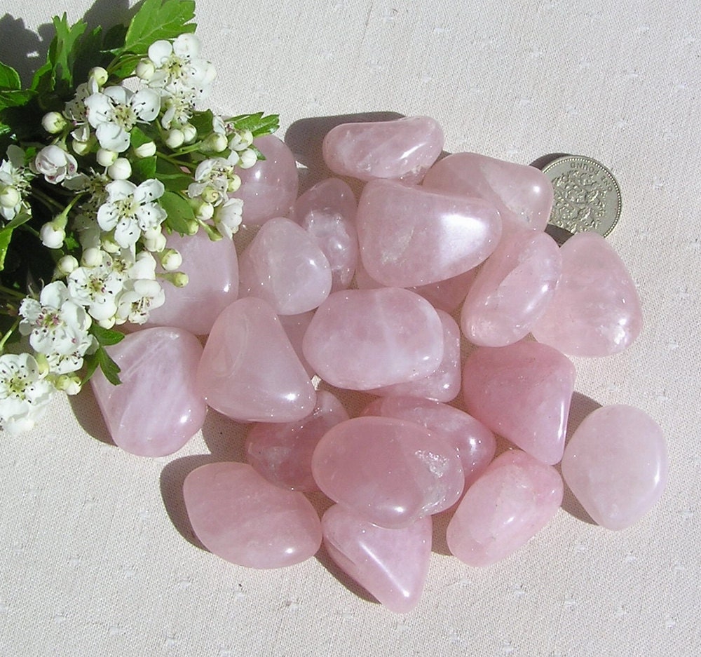 5 Large Rose Quartz Crystal Tumblestones