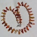 Carnelian & Apricot Freshwater Pearl Necklace - "Orange Zinnia"