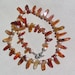 Carnelian & Apricot Freshwater Pearl Necklace - "Orange Zinnia"