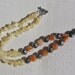 Orange Calcite & Pyrite Gemstone Crystal Necklace - "Annabelle"