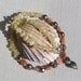 Orange Calcite & Pyrite Gemstone Crystal Necklace - "Annabelle"